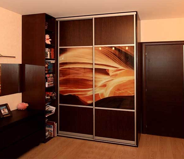 Шкафы купе угловые в спальню современный дизайн - 97 фото