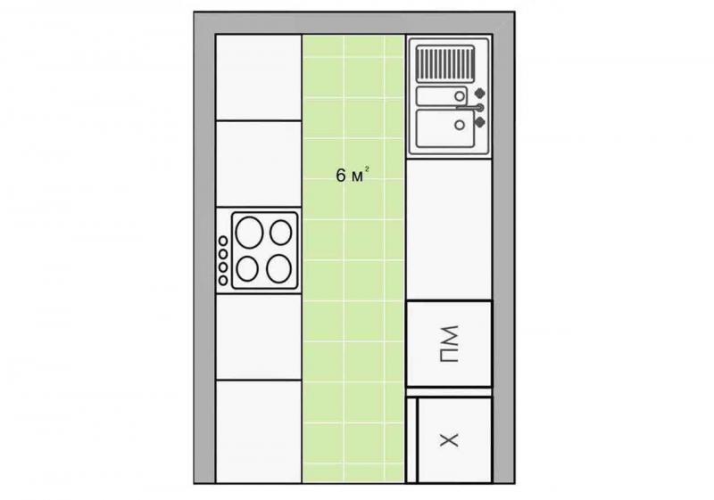 Обустройство кухни 6 кв.м. 7