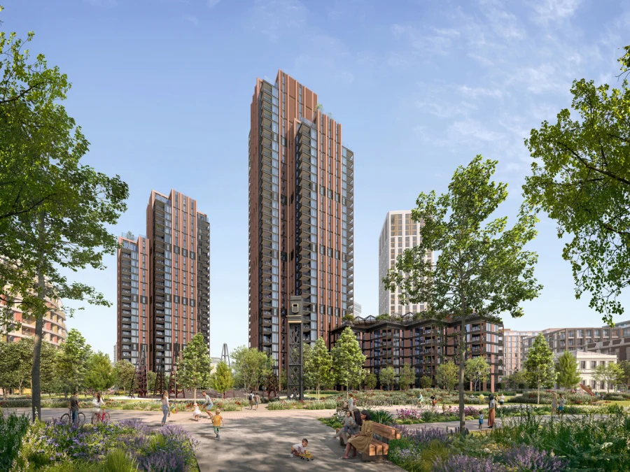 Представлены две новые жилые башни King&#39;s Road Park, Великобритания