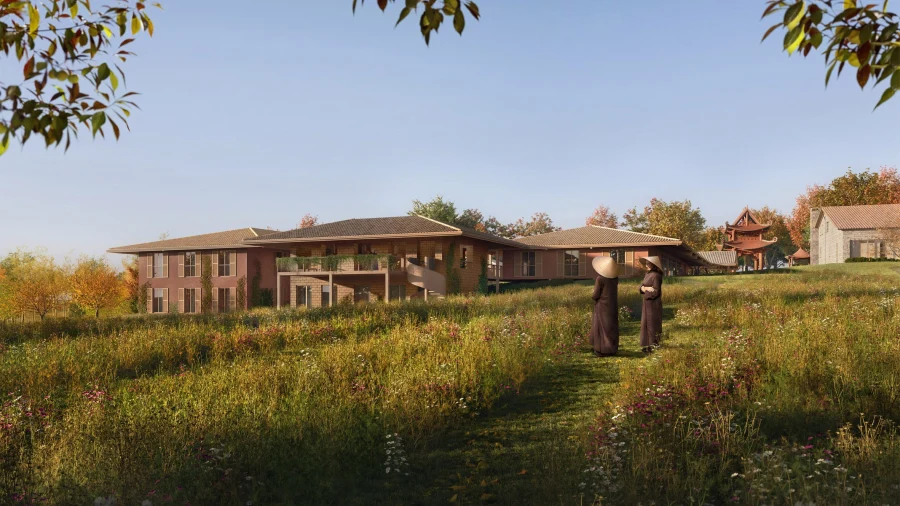 Представлены планы по реконструкции буддийского монастыря во Франции