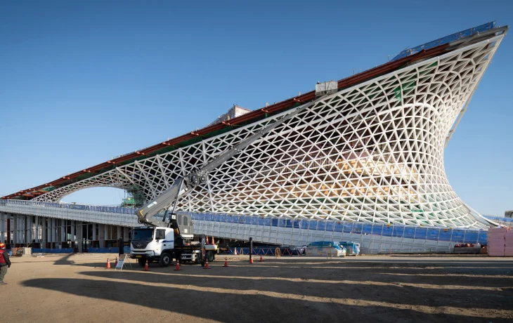 Ход строительства оперного театра в Пусане, Южная Корея