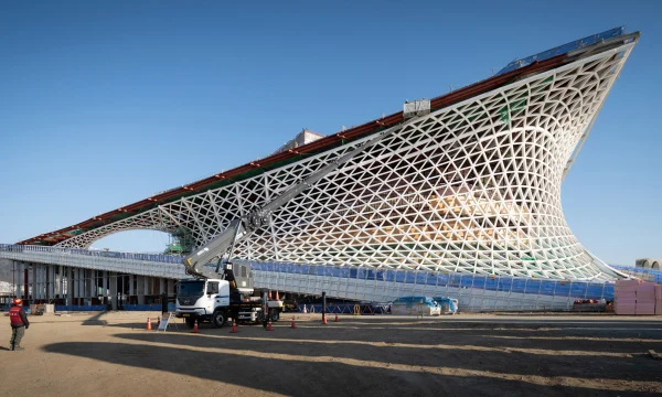 Ход строительства оперного театра в Пусане, Южная Корея