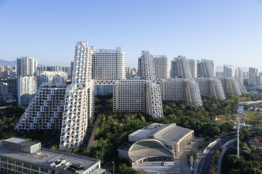 Строительство нового жилого комплекса Habitat Qinhuangdao, Китай