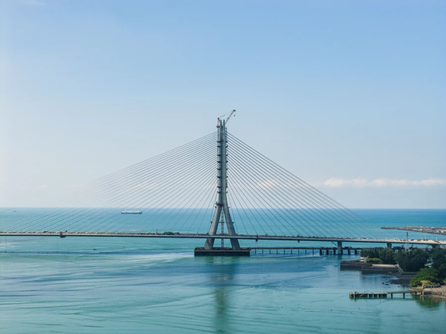 Строительство моста Даньцзян близко к завершению в Тайбэе Строительство моста Даньцзян близко к завершению в Тайбэе