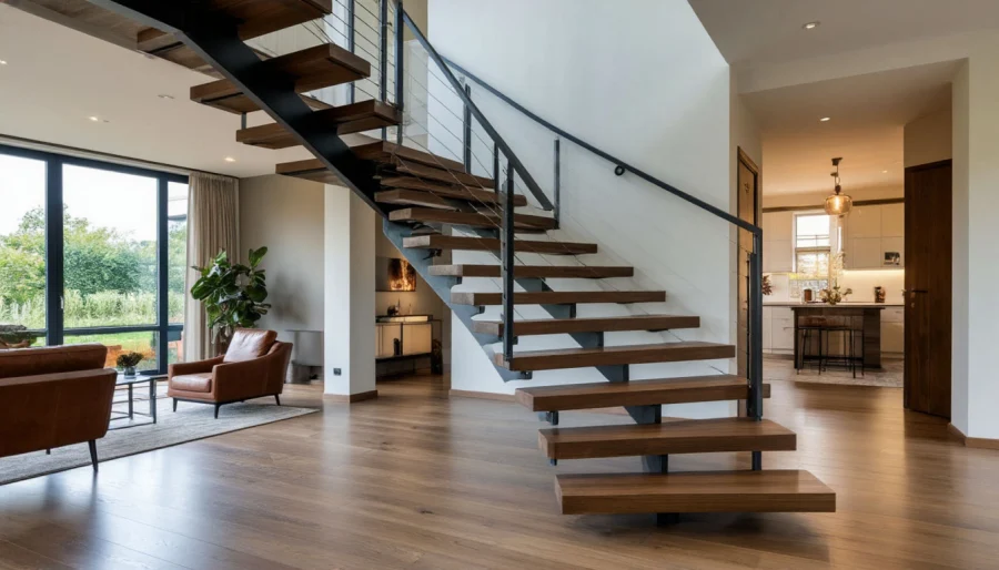 Лестницы на монокосоуре из металла: эстетика и надёжность в одном решении