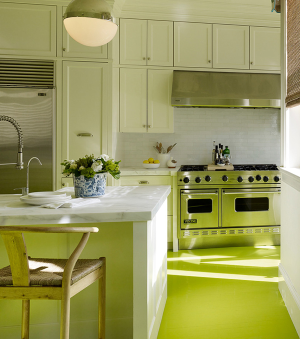 Мебель для кухни в зеленых тонах- 6