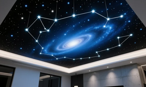 Магический дизайн: натяжной потолок в стиле звездное небо Магический дизайн: натяжной потолок в стиле звездное небо