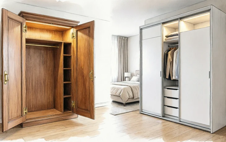 Распашной шкаф и шкаф-купе: ключевые отличия и что лучше выбрать