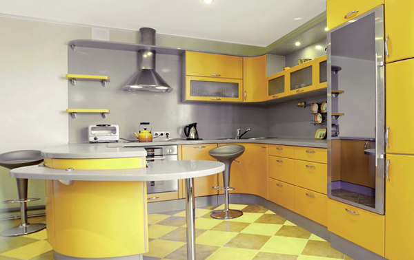 Кухня в желтых тонах– 1