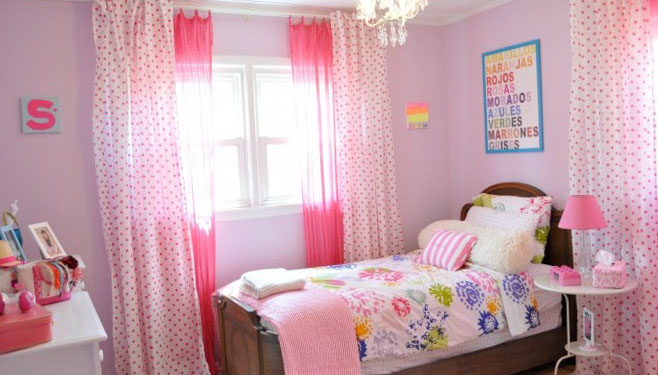 Дизайн розовой спальни для девочек